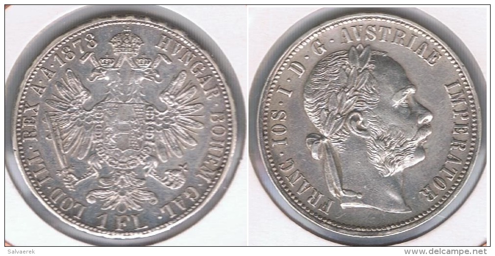 AUSTRIA IMPERIO FLORIN 1878 PLATA SILVER S - Austria