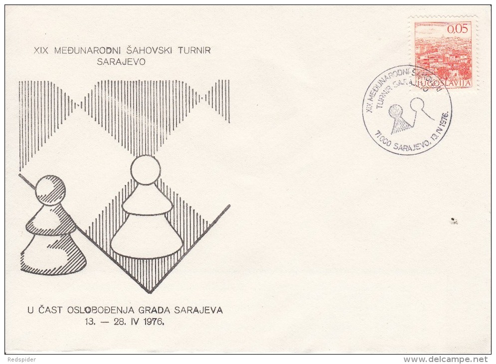 SCHACH-CHESS-ECHECS-SCACC HI, YUG, 1976, Special Stamp / Postmark !! - Scacchi