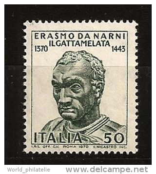 Italie Italia 1970 N° 1049 ** Erasme De Narni, Le Gattamelata, Condottiere, Sculpture, Padoue, Chef De Guerre, Venise, F - 1961-70:  Nuovi