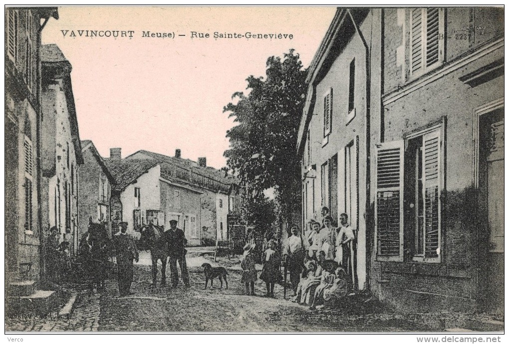 Carte Postale Ancienne De VAVINCOURT-Rue Sainte Geneviève - Vavincourt