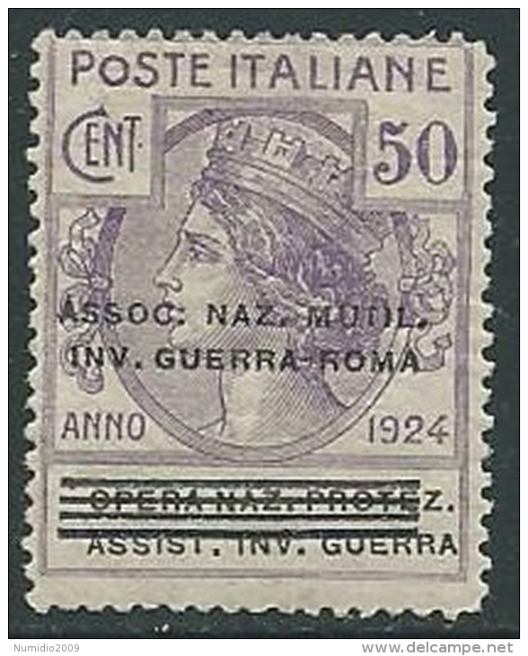 1924 REGNO PARASTATALE INV. GUERRA ROMA 50 CENT MNH ** - W276 - Franchise