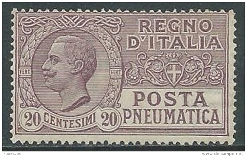 1925 REGNO POSTA PNEUMATICA 20 CENT MNH ** - W274 - Poste Pneumatique