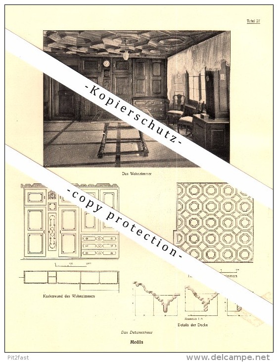 Photographien  / Ansichten , 1919 , Mollis Und Netstal , Prospekt , Fotos , Architektur !!! - Mollis