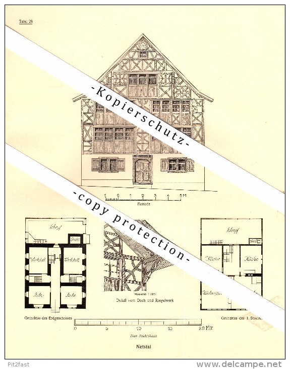 Photographien  / Ansichten , 1919 , Mollis Und Netstal , Prospekt , Fotos , Architektur !!! - Mollis