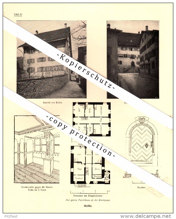 Photographien  / Ansichten , 1919 , Bilten Und Mollis , Das Ritterhaus , Prospekt , Fotos , Architektur !!! - Bilten