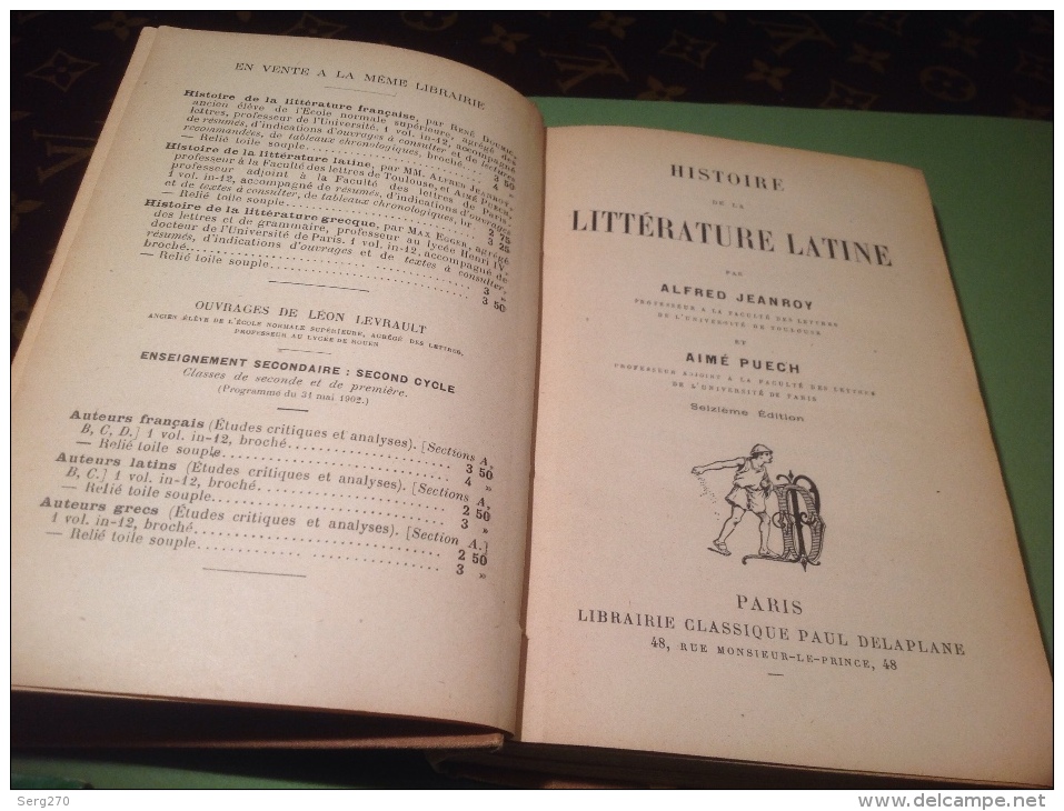 Histoire De La Littérature Latine - Antes De 18avo Siglo