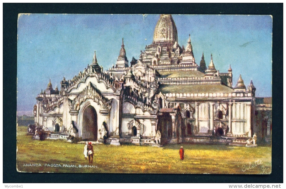 BURMA  -  Ananda Pagoda  Pagan  Used Vintage Postcard As Scans - Myanmar (Burma)