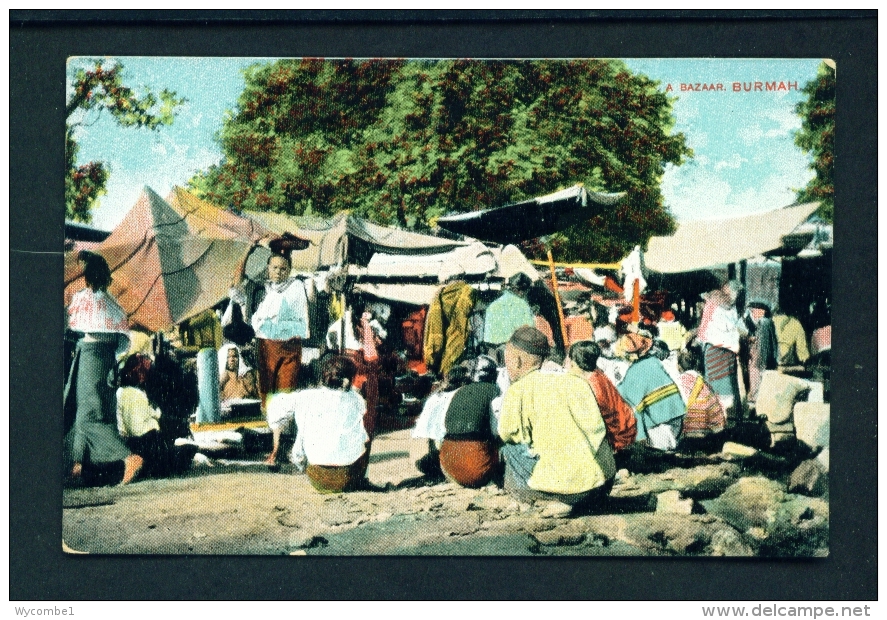 BURMA  -  A Bazaar  Unused Vintage Postcard As Scan - Myanmar (Birma)