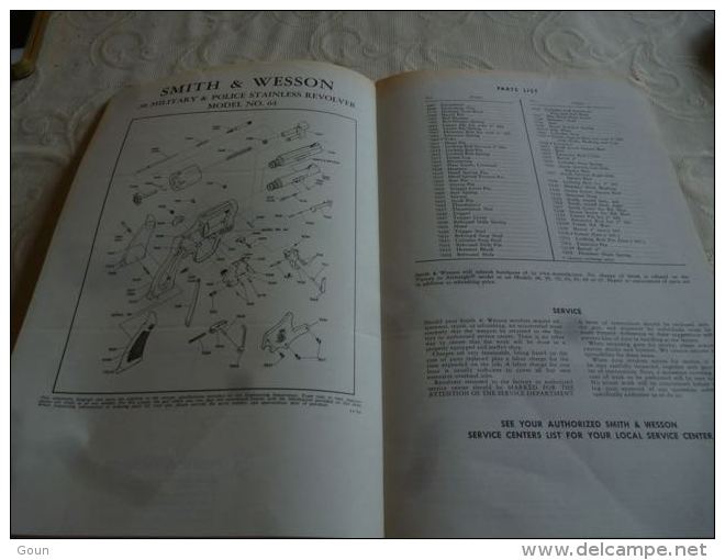 AA2-2 Vue éclatée Smith & Wesson .38 Military & Police Stainless Revolver 64  Part List - Autres & Non Classés