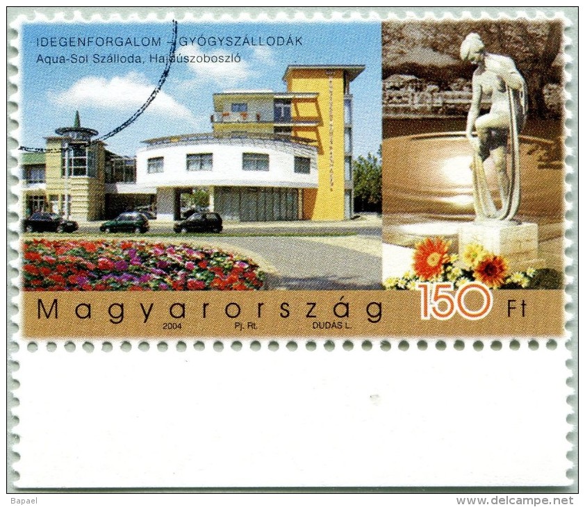 N° Yvert & Tellier 3938 - Hongrie (2004) - Oblitéré (Gomme D'Origine) - Hôtel Aqua Sol De Hajduszoboszlo - Used Stamps