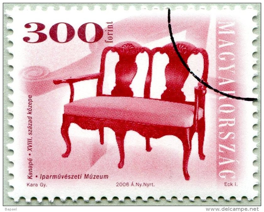 N° Yvert & Tellier 4126 - Hongrie (2006) - Oblitéré (Gomme D'Origine)  - Canapé Du XVIII ème Siècle - Used Stamps