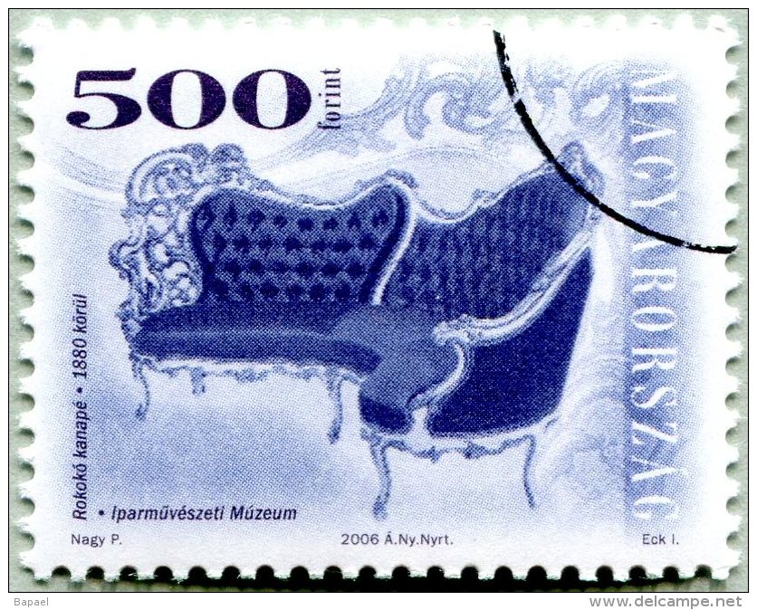 N° Yvert & Tellier 4127 - Hongrie (2006) - Oblitéré (Gomme D'Origine) - Canapé Rococo De 1880 - Used Stamps