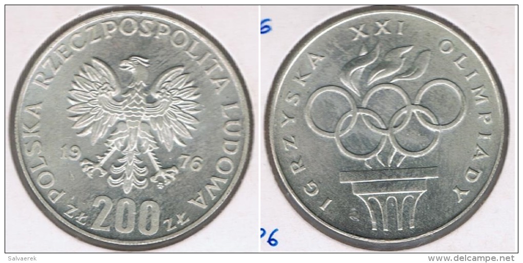 POLONIA 200 ZLOTI 1976 OLIMPIADA PLATA SILVER S - Polonia