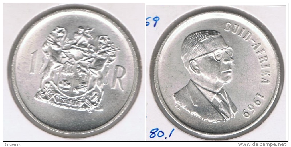 SUDAFRICA RAND 1969 PLATA SILVER S - Sudáfrica