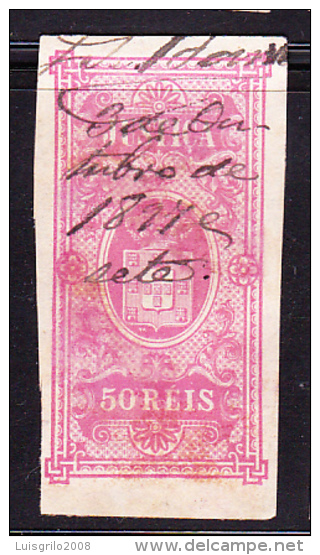 JUSTIÇA - 50 REIS - MARGEM MÉDIA - Used Stamps