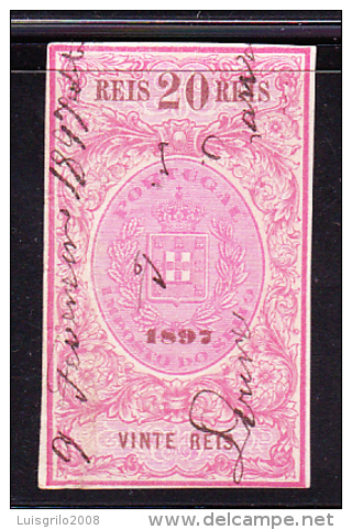 1897 . IMPOSTO DO SELLO - 20 . VINTE REIS - Oblitérés