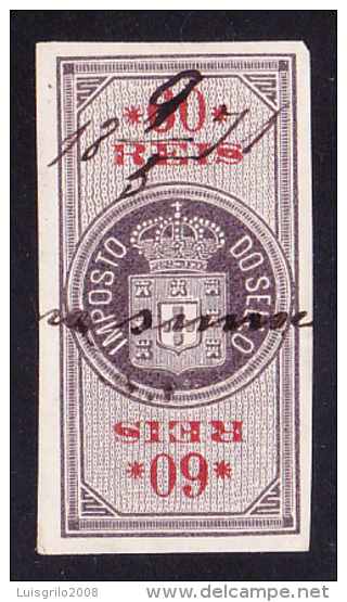 IMPOSTO DO SELLO - 60 REIS - " COR " . 1 - Used Stamps