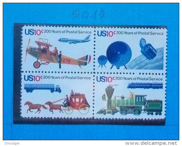 S017 - STATI UNITI - 1975 - " 200 Years Of Postal Service " Serie Nuovi MNH - Ungebraucht