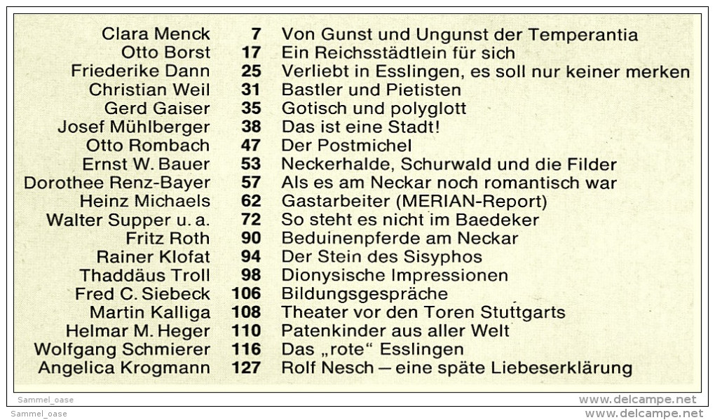 Merian Illustrierte  -  Esslingen , Viele Bilder 1974  -  Beduinenpferde Am Neckar  -  Bastler Und Pietisten - Reizen En Ontspanning