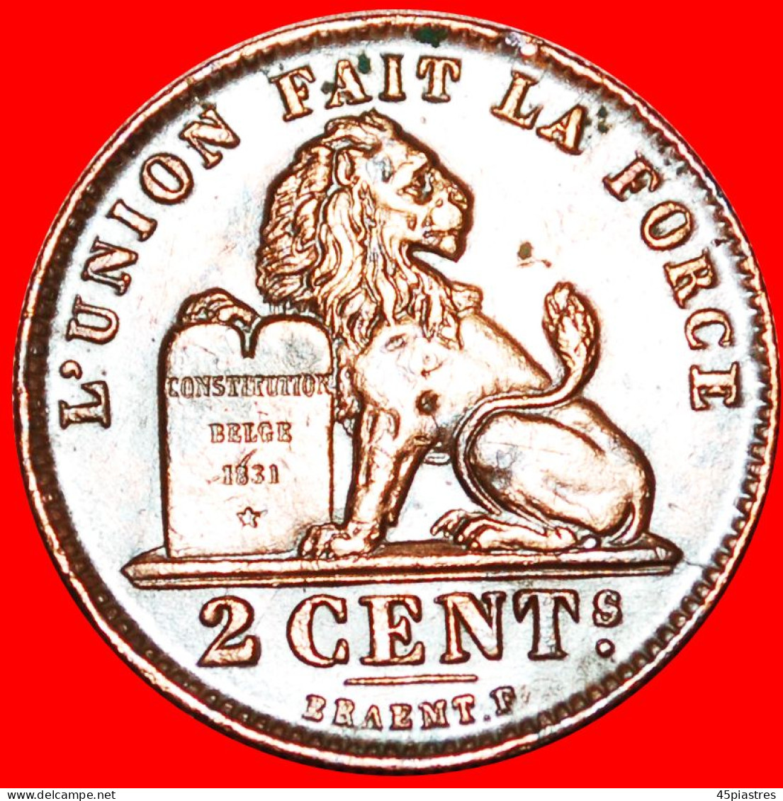 &#9733;FRENCH LEGEND: BELGIUM &#9733; 2 CENTIMES 1912-1831! LOW START &#9733; NO RESERVE! Albert I (1909-1934) - 2 Centimes