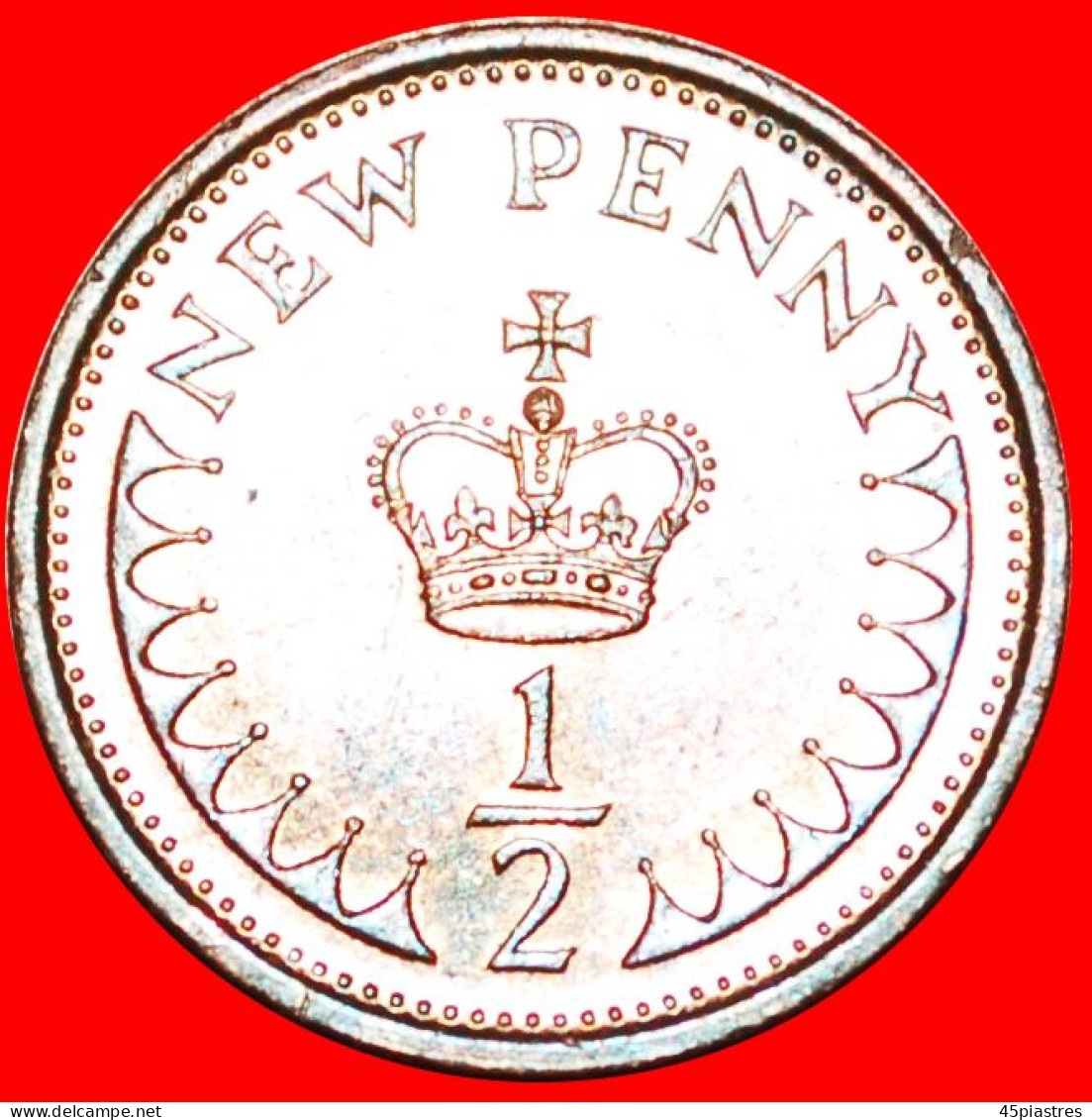 * CROWN (1971-1984): GREAT BRITAIN  HALF NEW PENNY 1979 LUSTRE! ELIZABETH II (1953-2022) LOW START  NO RESERVE! - 1/2 Penny & 1/2 New Penny