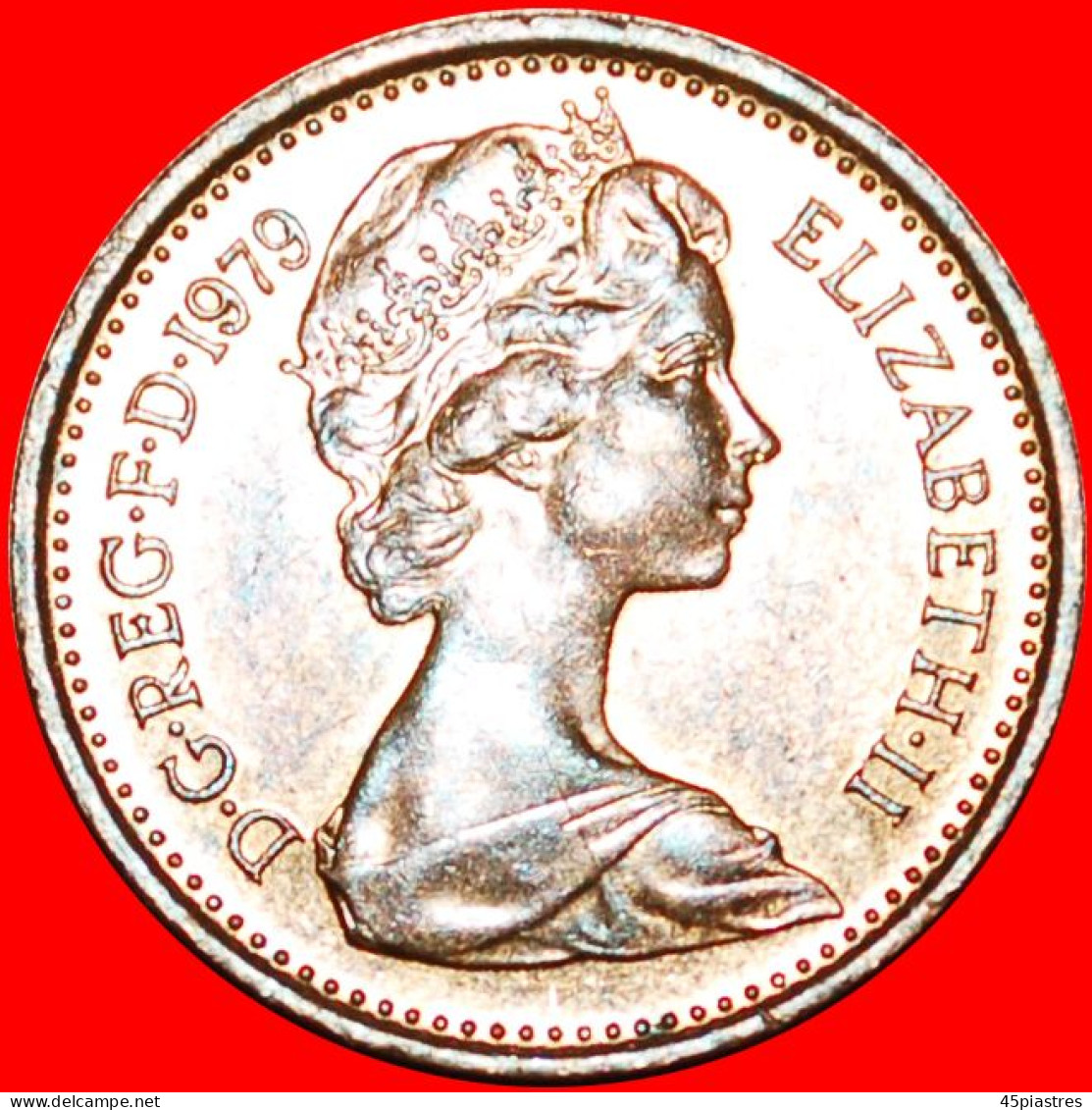 * CROWN (1971-1984): GREAT BRITAIN  HALF NEW PENNY 1979 LUSTRE! ELIZABETH II (1953-2022) LOW START  NO RESERVE! - 1/2 Penny & 1/2 New Penny