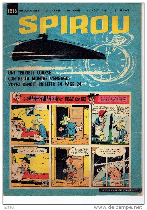 Spirou 1216 Du 3 Août 1961 - Spirou Magazine