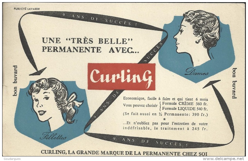 Curling, La Grande Marque De La Permanente Chez Soi. - Publicité Lavarde - Profumi & Bellezza