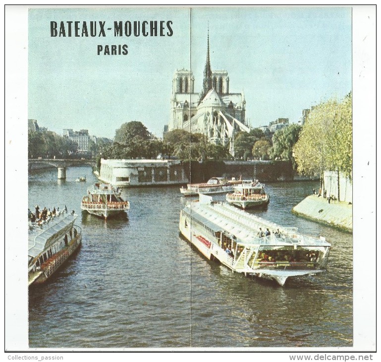 Publicité 6 Pages , , Bateaux Mouches , Paris , Port De L´Alma , Rive Droite , Fais Fr : 1.35€ - Publicités