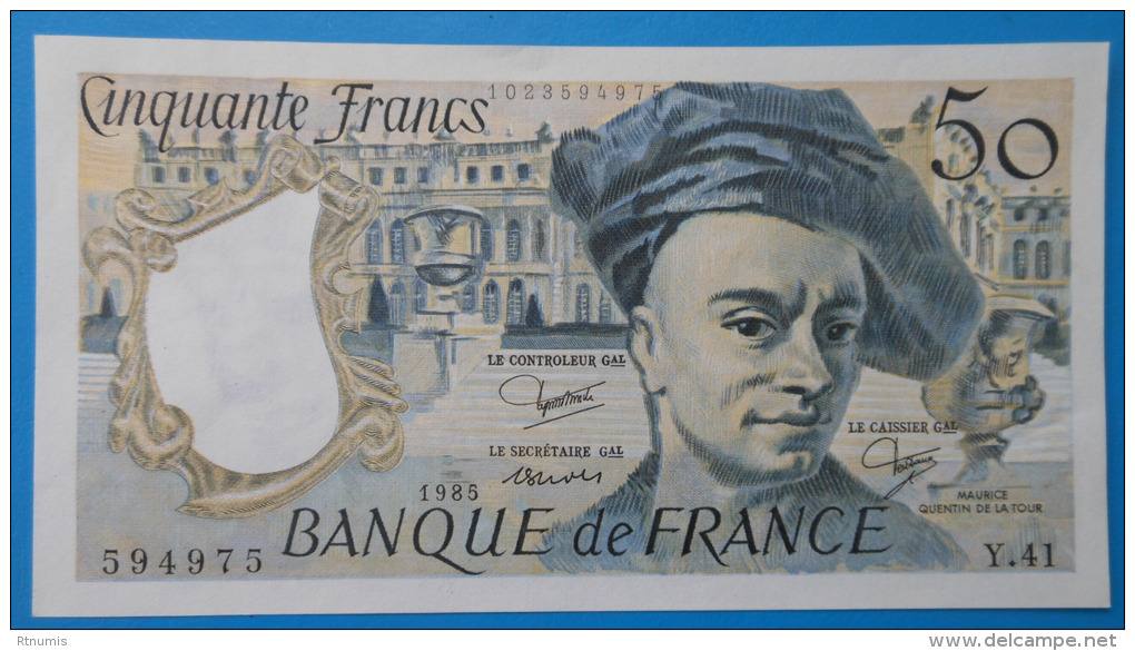 50 Francs Quentin De La Tour 1985 Y.41 Fayette 67/11 SPLENDIDE - 50 F 1976-1992 ''Quentin De La Tour''