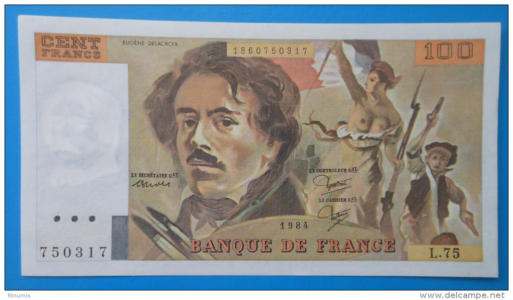 100 Francs Delacroix 1984 L.75 Fayette 69/8a SPLENDIDE + - 100 F 1978-1995 ''Delacroix''