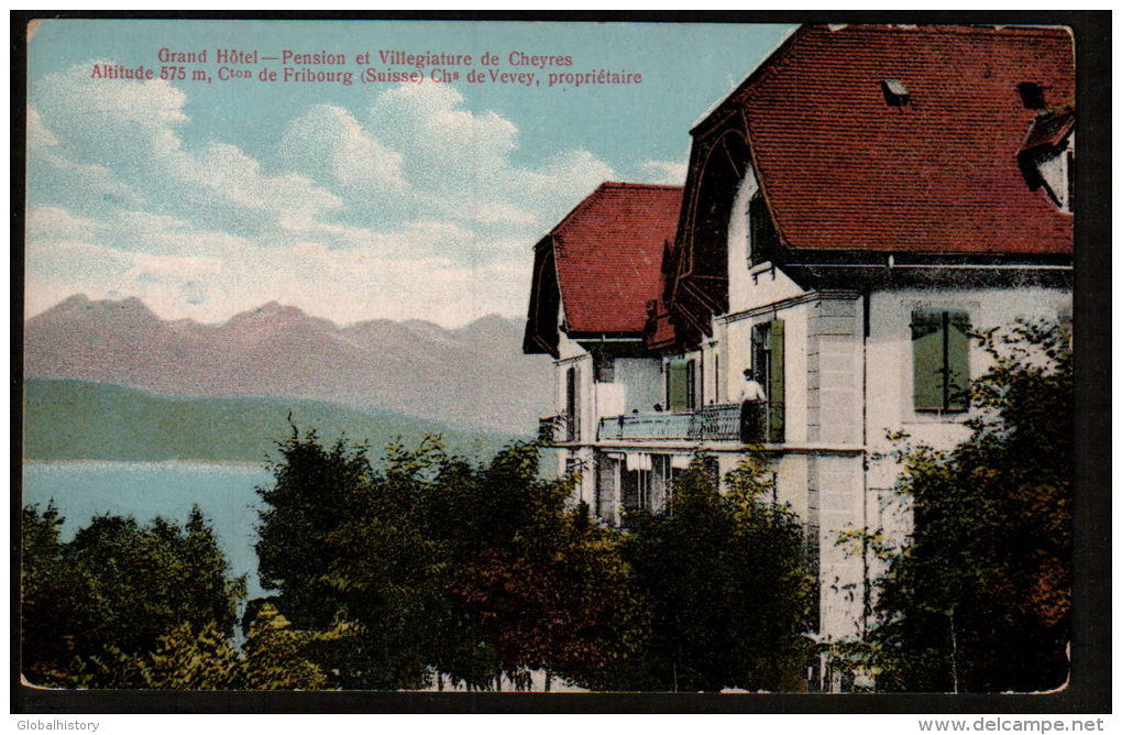 DB5455 - FRIBOURG - GRAND HOTEL PENSION ET VILLEGIATURE DE CHEYRES - Fribourg