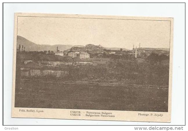 USKUB (SKOPJE MACEDOINE) PANORAMA BULGARE 1915 - Macédoine Du Nord