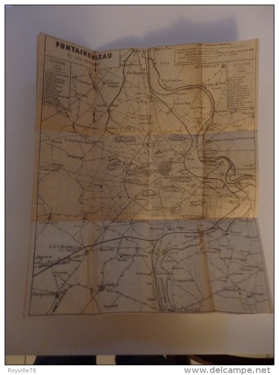 Carte De Visite "Hôtel De La Bonne Treille" E. Mallet Thomery (77). Carte De Fontainebleau Et Des Environs Et Horaires. - Cartes De Visite