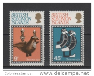 (S0618) BRITISH SOLOMON ISLANDS, 1971 (Christmas). Complete Set. Mi ## 213-214. MLH* - Iles Salomon (...-1978)