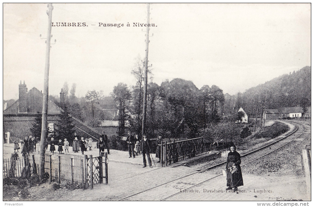 LUMBRES - Passage à Niveau. - Carte Très Animée - Lumbres