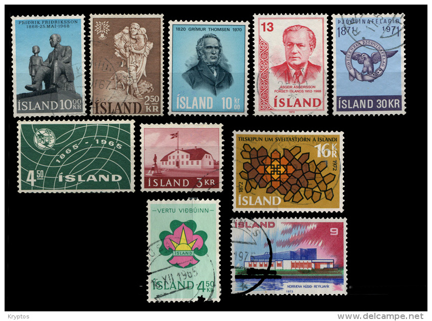 Iceland - Mixed Lot With 10 Stamps - Lots & Serien