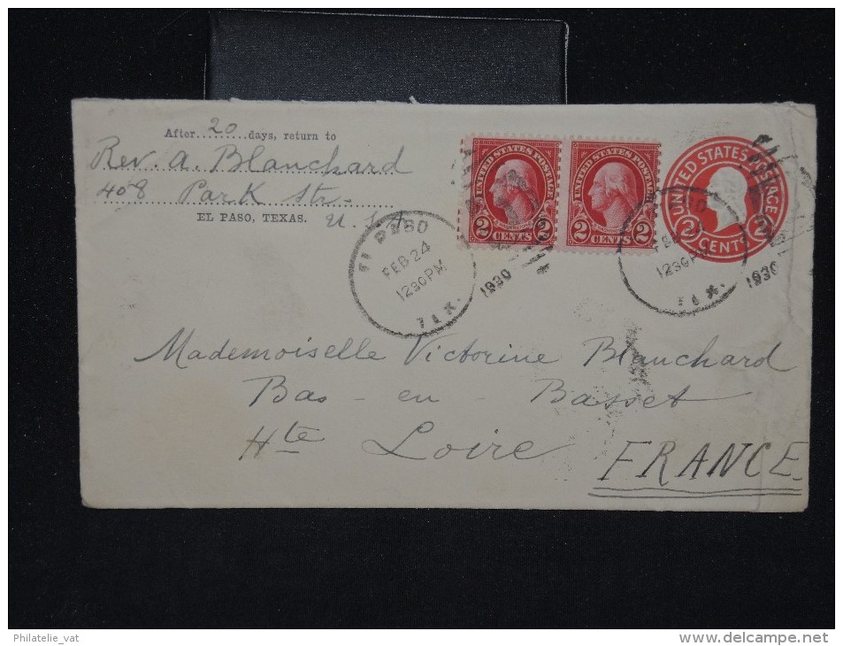 ETATS UNIS - Entier Postal De El Paso Pour La France En 1930 - A Voir - Lot P11327 - 1921-40