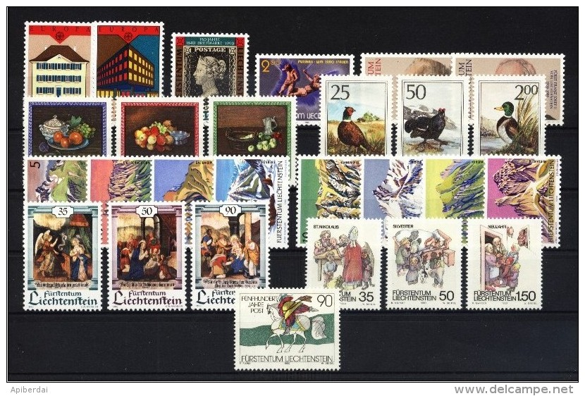 Liechtenstein - Année Complète 1990 MNH ** - Volledige Jaargang