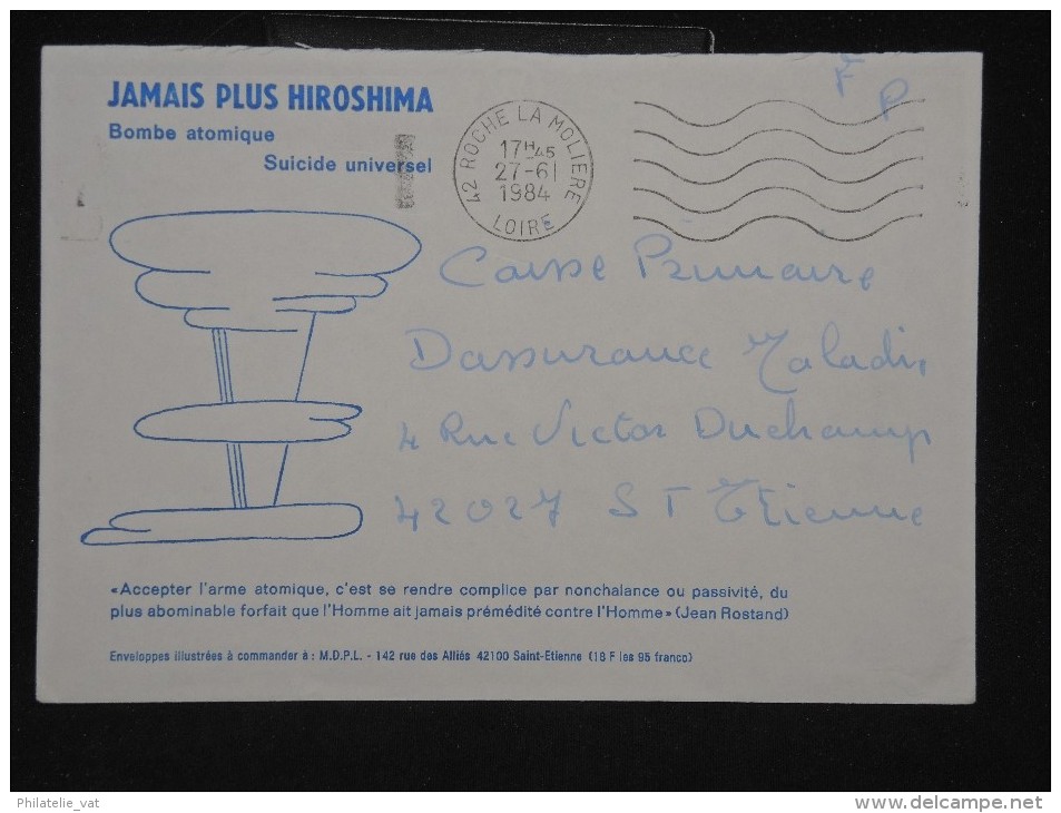 ATOME - Enveloppe De Propagande Anti Bombe Atomique Voyagée En 1984 - A Voir - Lot P11341 - Atoom
