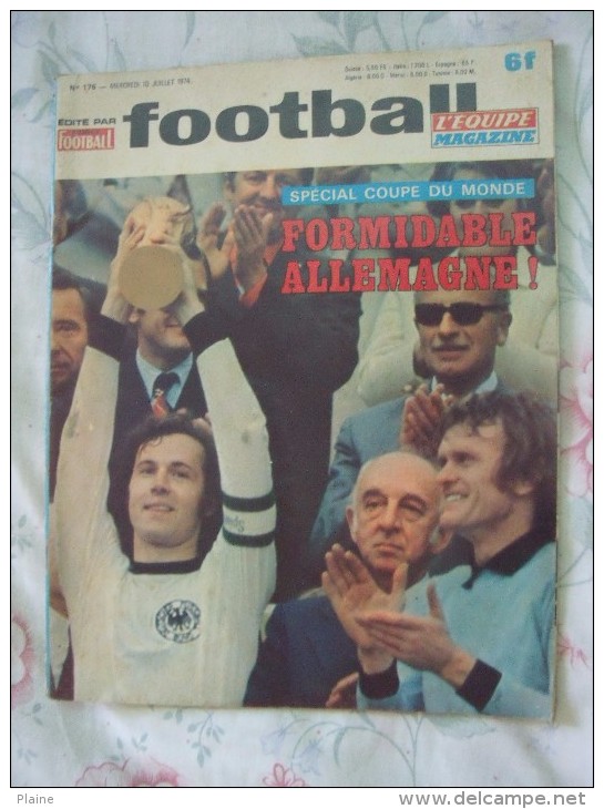 France Football- Spécial Coupe Du Monde. Formidable Allemagne ! Juillet 1974. Numéro 174. - Sport