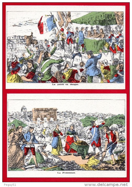 Les Grandes Journées De La Révolution Française. Lot De 10 Cartes. Voir Descriptions - Histoire