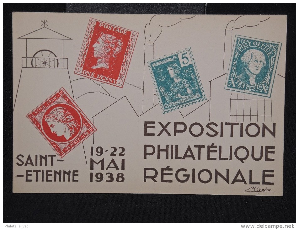 FRANCE - Cp De L ´ Exposition Philatélique De St Etienne En 1938 - A Voir - Lot P 11356 - Philatelic Exhibitions