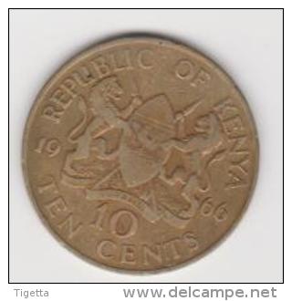 KENIA   10 CENTS  ANNO 1966 - Kenia