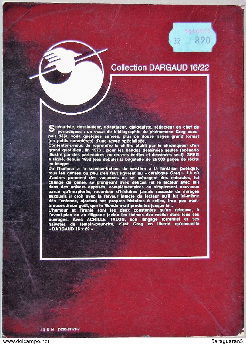 BD ACHILLE TALON - Collection 16/22 - 27 - L'ABC De La B.D. - EO 1978 - Achille Talon