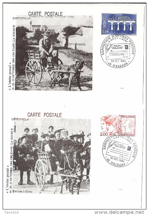 LBL33D3- FRANCE LOT DE 2 EP CP MODERNES AVEC REPIQUAGES - Overprinter Postcards (before 1995)