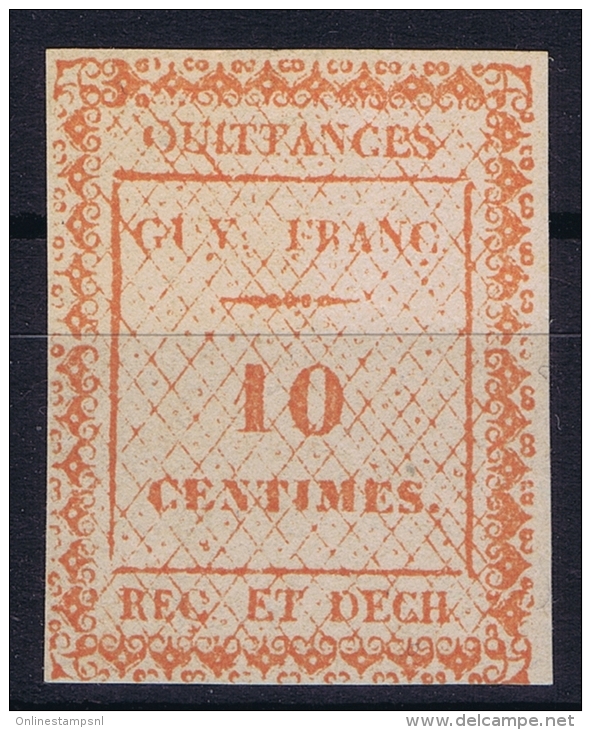 GUYANE Timbre Fiscal Quittances  10 C MH/*, Avec  Charnière , Mit Falz, - Used Stamps