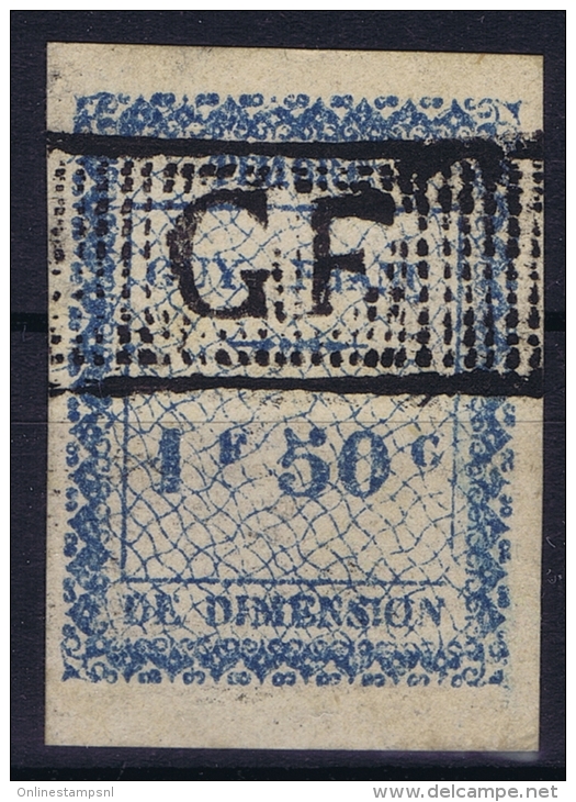 GUYANE Timbre Fiscal Quittances  1 Fr 50 C   Obl Used - Used Stamps