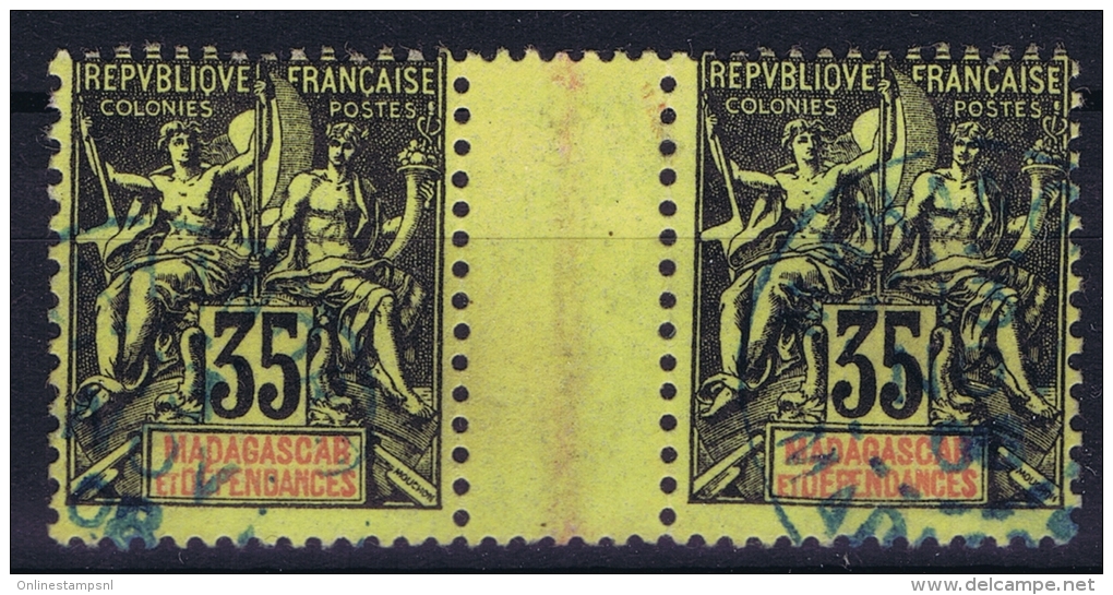 MADAGASCAR Yv Nr 46  Paire Used Obl. - Oblitérés