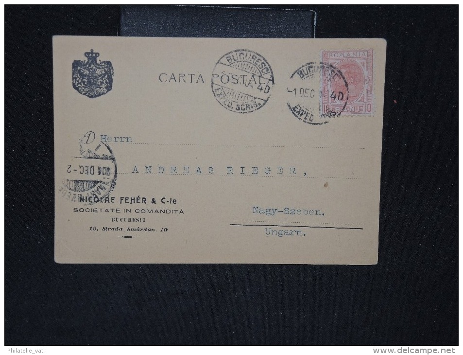 ROUMANIE - Carte Commerciale De Bucarest Pour Nagy- Szeben En 1904 - Aff. Plaisant - A Voir - Lot P11377 - Brieven En Documenten